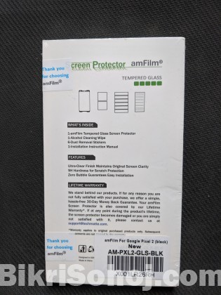 Pixel 2 Screen Protector Glass, Usa **amFilm** Original